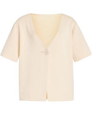 ELCE Exclusive Inka Buttoned Top - Natural
