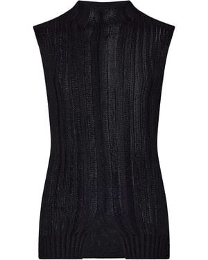 OSSOU Nura Mock Neck Top - Black