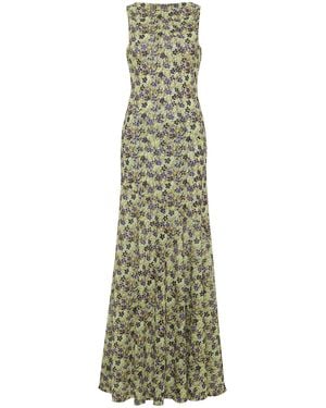 Siedres Fens Mesh Maxi Dress - Green