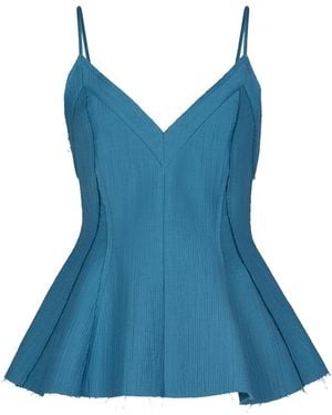 Rachel Comey Layley Cotton-Blend Top - Blue