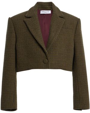Franchise Asani Cropped Wool-Blend Jacket - Green