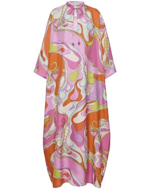 PUCCI Silk Twill Caftan - Red