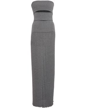 Christopher Esber Slash Knit Maxi Dress - Gray