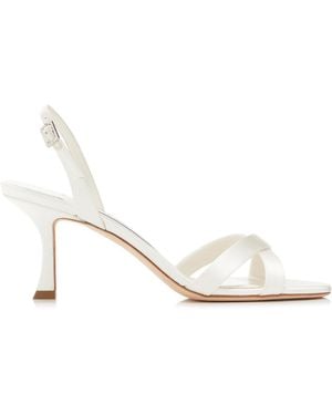 Jimmy Choo Elsy Satin Sandals - White