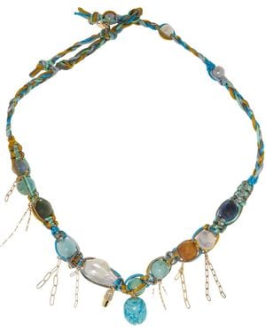Joie Diamond Dream Scarab Rocker Choker - Blue