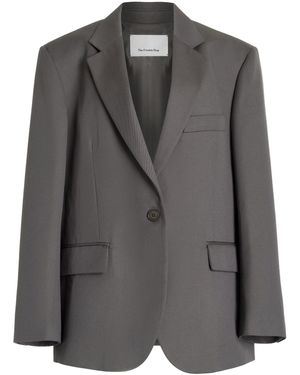 Frankie Shop Lyra Oversized Suiting Blazer - Grey