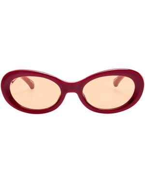 Dries Van Noten Oval-Framed Acetate Sunglasses - Pink