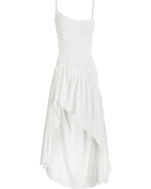 Georgia Hardinge Exclusive Celestial Shirred-satin Midi Dress - White