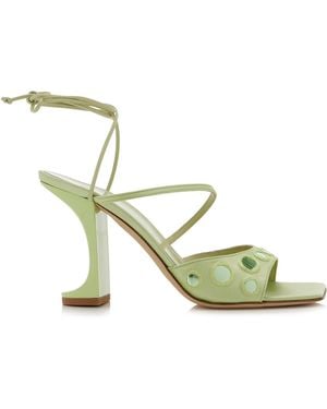 IZIE Arno Embellished Satin Sandals - Green