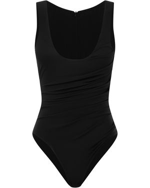 Alex Perry Ruched Singlet Bodysuit - Black