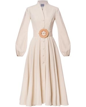 Lena Hoschek Eleanor Cotton-Blend Coat - Natural