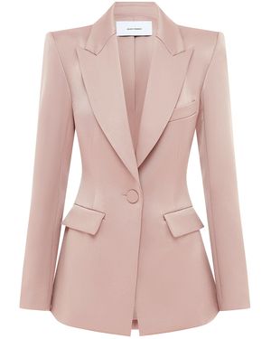 Alex Perry Tailored Satin Crepe Blazer - Pink