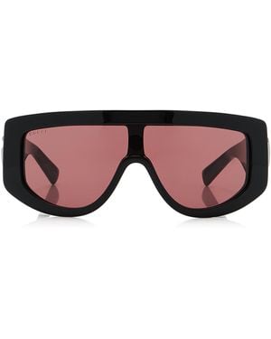 Gucci Mask-Frame Acetate Sunglasses - Black