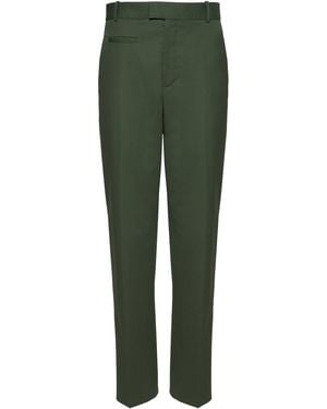 ORIANE 1986 The Unisex Wool-blend Wide-leg Pants - Green