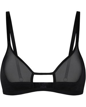 NEGATIVE Sieve Cutout Micromesh Bralette - Black