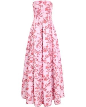 Emilia Wickstead Auclair Strapless Floral Taffeta Gown - Pink