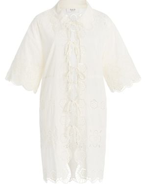 Sea Babette Eyelet Cotton Cover-Up - White