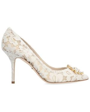 Dolce & Gabbana Cotton Court Shoes - Natural