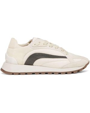 Brunello Cucinelli Suede Runners - White
