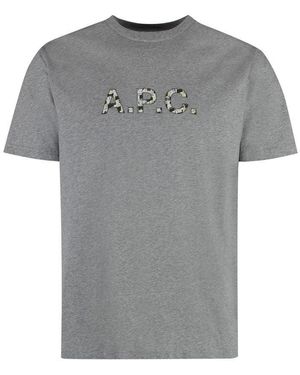 A.P.C. Willow Cotton Crew-Neck T-Shirt - Gray