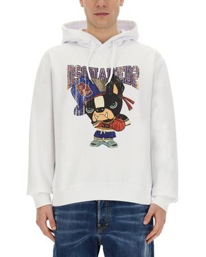 DSquared² Sweatshirt With Print - White