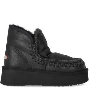Mou Mini Eskimo Platform Boot - Black