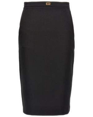 Elisabetta Franchi Longuette Skirt - Black