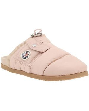 サンダル・ミュール Moncler Pink Fabric Mon Pocket Slippers Moncler Women's Mon Slide Sandals | Bloomingdale's