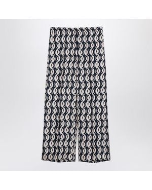 Max Mara All Over Printed Trousers - Black