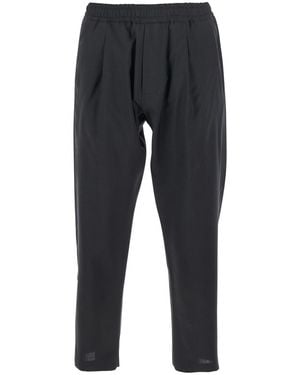 Low Brand Trousers With Elastic Waist And Patch Pockets On The Back - Blue