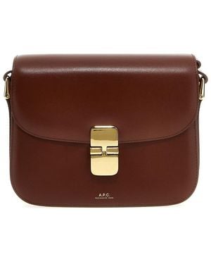 A.P.C. Grace Leather Crossbody Bag - Brown