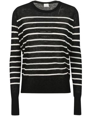 C.T.Plage Wool Striped Jumper - Black