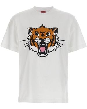 KENZO Happy Tiger Printed T-Shirt - White