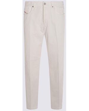 DIESEL Cotton Trousers - White