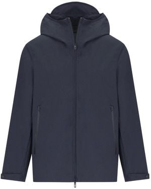 Emporio Armani Travel Essential Hooded Jacket - Blue