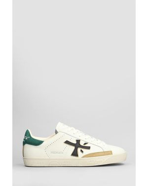 スニーカー PREMIATA Men Sneakers STEVEN VAR 7284 WHITE GREEN White Premiata Steven 7284 Sneakers | White | FARFETCH