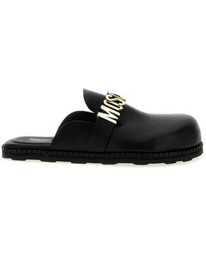 Moschino 'Birky' Sabots - Black
