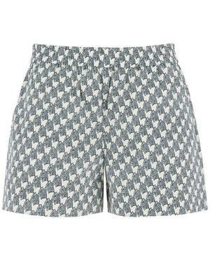 Tory Burch Printed Poplin Shorts For - Grey