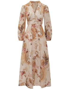Zimmermann Ascension Midi Dress - Natural