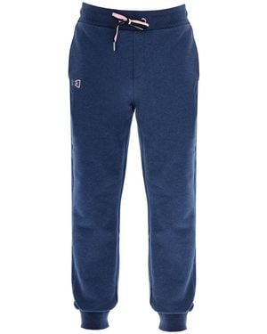 Eden Park Slim Fit Dark Cotton Jogging Trousers - Blue