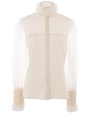 Valentino Garavani Silk Blouse With Ruffles - White