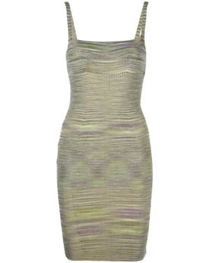 Isa Boulder Ripped Seams Dress - Green