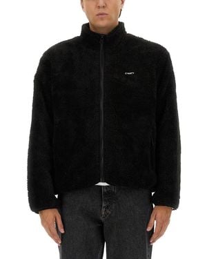 Obey Jacket With Logo - Black