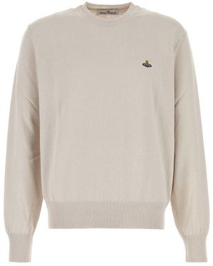 Vivienne Westwood Sand Cotton Blend Alex Jumper - White