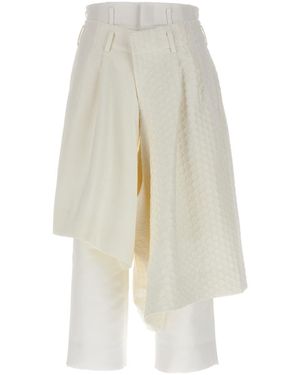 Comme des Garçons Multi Layer Bermuda Shorts - White