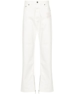 Off-White c/o Virgil Abloh Logo Denim Jeans - White