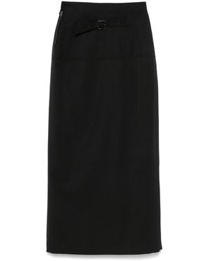 Lemaire Slited Midi Skirt - Black