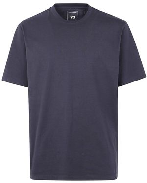 Y-3 Short Sleeve Tee" - Blue