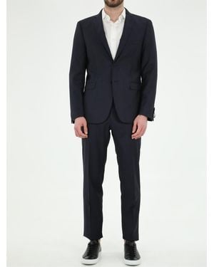 Tonello Wool Pinstripe Suit - Black