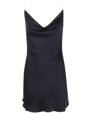 Y. Project Evergreen Invisible Strap Slip Dress - Black